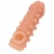 Телесная закрытая насадка с шариками Cock Sleeve Size M - 15,6 см. - KOKOS - в Новосибирске купить с доставкой