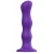Фиолетовая насадка Strap-On-Me Dildo Geisha Balls size M - Strap-on-me - купить с доставкой в Новосибирске