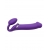 Фиолетовый безремневой вибрострапон Silicone Bendable Strap-On - size XL - Strap-on-me - купить с доставкой в Новосибирске