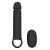 Черная насадка-удлинитель с вибрацией Vibrating Extender With Remote - Dream Toys - в Новосибирске купить с доставкой