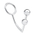 Кольцо на пенис с анальным стимулятором Two Bead Stainless Steel Anal Hook   Cock Ring - BlueLine - в Новосибирске купить с доставкой