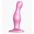 Розовая насадка Strap-On-Me Dildo Plug Curvy size M - Strap-on-me - купить с доставкой в Новосибирске