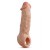 Телесная насадка-удлинитель Intrepid 9.25 Inch Realistic Penis Extender Sleeve - 23,5 см. - Blush Novelties - в Новосибирске купить с доставкой