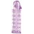 Гелевая фиолетовая насадка на фаллос с шипами - 12 см. - Toyfa Basic - в Новосибирске купить с доставкой