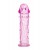 Гладкая розовая насадка с усиками под головкой - 12,5 см. - Toyfa Basic - в Новосибирске купить с доставкой