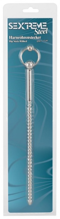 Винтовой уретральный зонд Sextreme Dip Stick Ribbed - 27,7 см. - Orion - купить с доставкой в Новосибирске