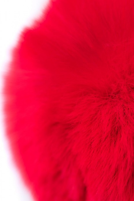 Серебристая анальная втулка TOYFA Metal с красным хвостиком - ToyFa - купить с доставкой в Новосибирске