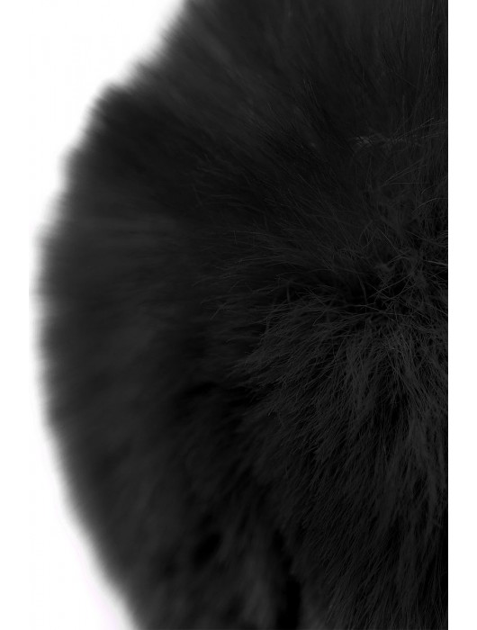 Серебристая анальная втулка TOYFA Metal с черным хвостиком - ToyFa - купить с доставкой в Новосибирске