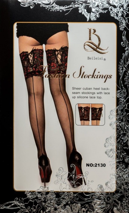 Соблазнительные чулочки с ажурной резиночкой на силиконе - Джага-Джага купить с доставкой