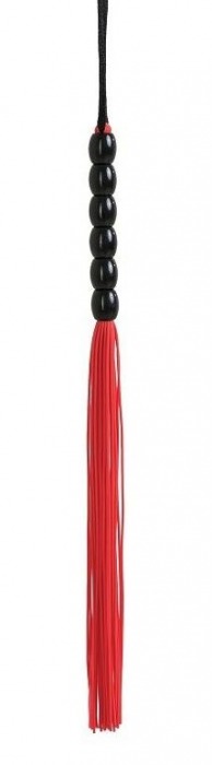 Красно-черная силиконовая мини-плеть - 22 см. - Джага-Джага - купить с доставкой в Новосибирске