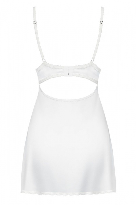 Обольстительная атласная сорочка с вышивкой - Obsessive купить с доставкой