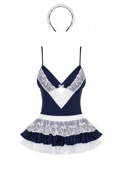 Игривый костюм горничной с кружевным фартуком - Obsessive купить с доставкой