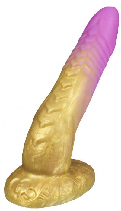 Золотистый фаллоимитатор  Феникс mini  - 18,5 см. - Erasexa - купить с доставкой в Новосибирске