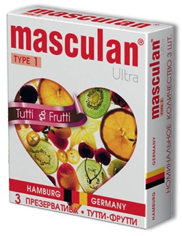 Жёлтые презервативы Masculan Ultra Tutti-Frutti с фруктовым ароматом - 3 шт. - Masculan - купить с доставкой в Новосибирске
