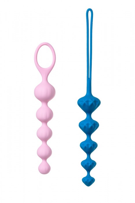 Набор из 2 цветных анальных цепочек Satisfyer Beads - Satisfyer