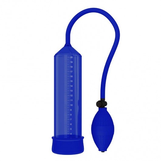 Синяя вакуумная помпа - 25 см. - Rubber Tech Ltd - в Новосибирске купить с доставкой