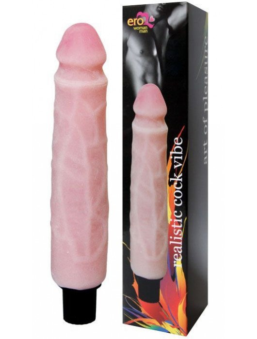 Вибратор Realistic Cock Vibe телесного цвета - 25,5 см. - Erowoman-Eroman