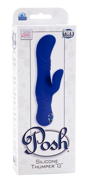 Синий вибромассажер точки G серии Posh - California Exotic Novelties