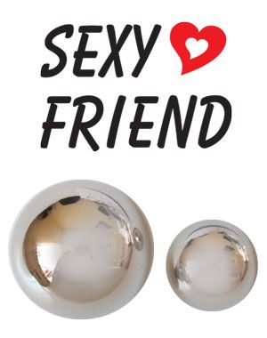 Серебристые вагинальные шарики Sexy Friend без шнурка - Bior toys