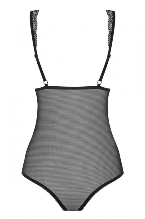 Соблазнительное полупрозрачное боди с кружевом - Obsessive купить с доставкой