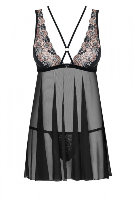 Восхитительная короткая сорочка с цветочным принтом - Obsessive купить с доставкой