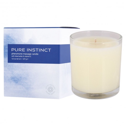 Свеча для массажа с феромонами Pure Instinct True Blue - 147 гр. - Pure Instinct - купить с доставкой в Новосибирске