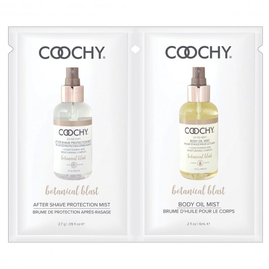 Набор - масло с феромонами и лосьон после бритья COOCHY BOTANTICAL BLAST - 6 мл. и 2,7 гр. - Coochy - купить с доставкой в Новосибирске