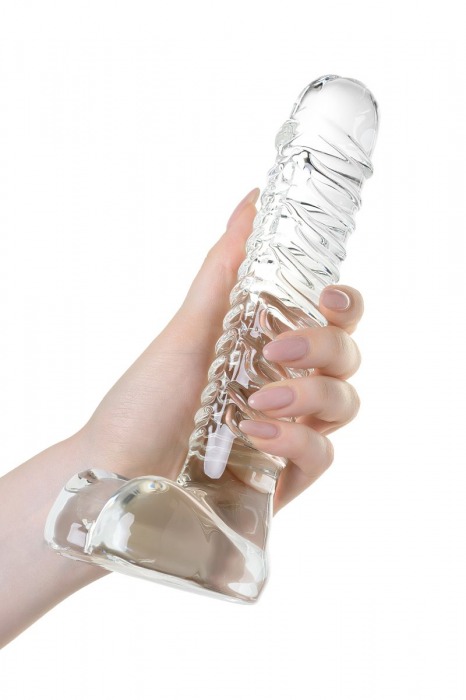Стеклянный прозрачный фаллоимитатор Sexus Glass - 21 см. - Sexus