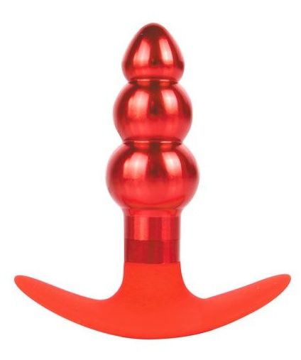 Анальная втулка красного цвета - 9,6 см. - Bior toys