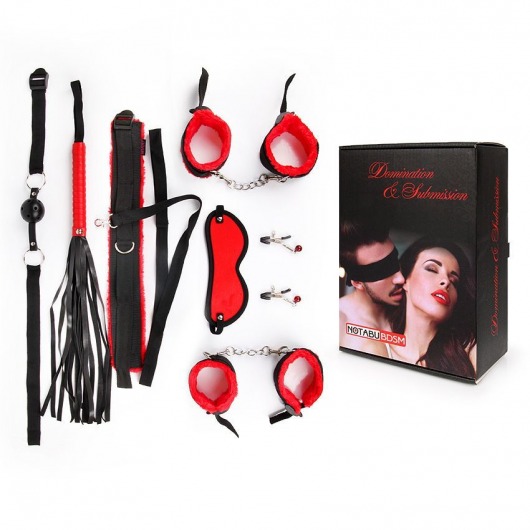 Соблазнительный черно-красный игровой набор БДСМ - Bior toys - купить с доставкой в Новосибирске