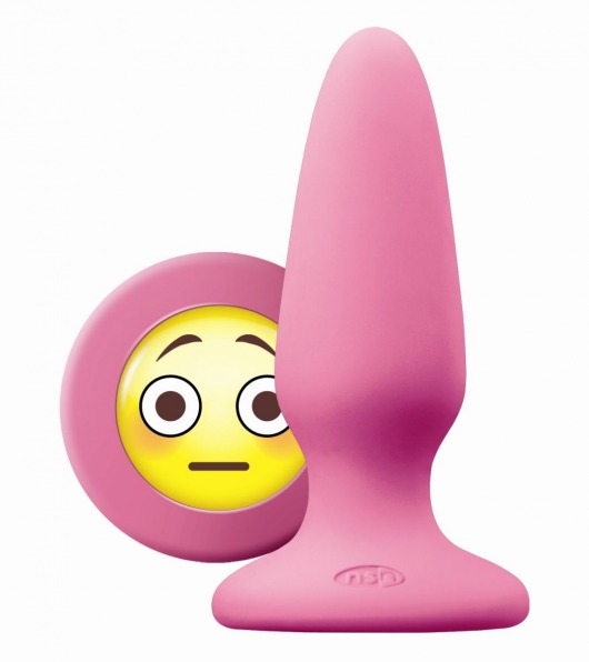 Розовая силиконовая пробка среднего размера Emoji OMG - 10,2 см. - NS Novelties - купить с доставкой в Новосибирске