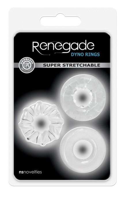 Набор прозрачных эрекционных колец Dyno Rings - NS Novelties - в Новосибирске купить с доставкой