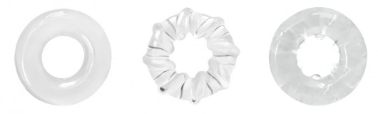 Набор прозрачных эрекционных колец Dyno Rings - NS Novelties - в Новосибирске купить с доставкой