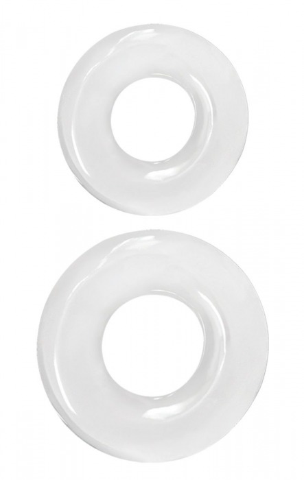 Набор из двух эрекционных колец прозрачного цвета Double Stack - NS Novelties - в Новосибирске купить с доставкой