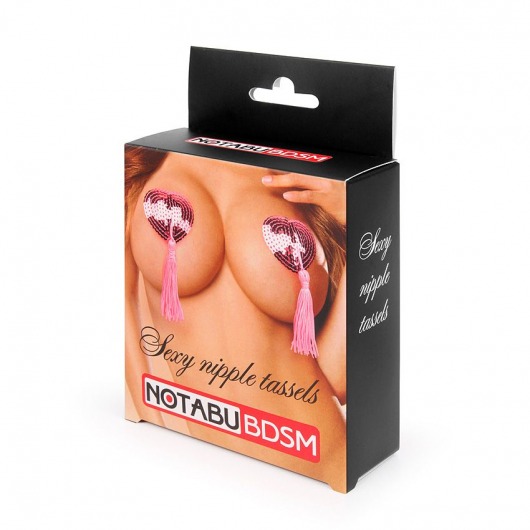 Розовые текстильные пестисы в форме сердечек с кисточками - Bior toys купить с доставкой