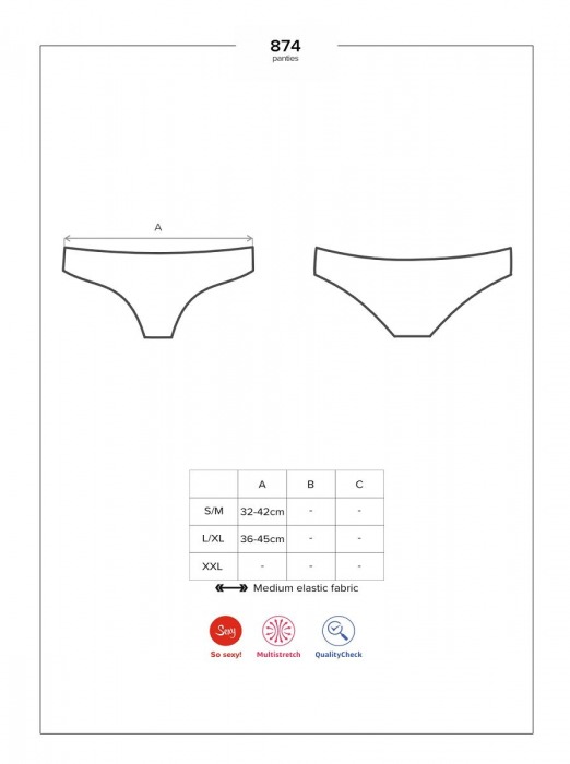 Кружевные полупрозрачные трусики - Obsessive купить с доставкой