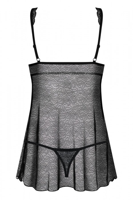 Полупрозрачный беби-долл с атласным бантиком - Obsessive купить с доставкой