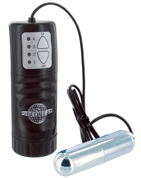 Тонкая 4-скоростная вибропуля под холодный металл - 6.4 см. - Pipedream