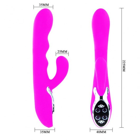 Перезаряжаемый водонепроницаемый вибромассажер Passion - 22,5 см. - Baile