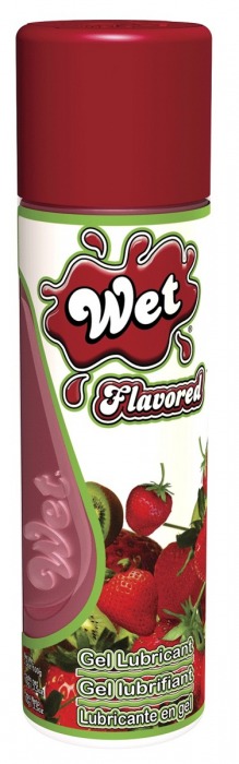 Лубрикант Wet Flavored Kiwi Strawberry с ароматом киви и клубники - 106 мл. - Wet International Inc. - купить с доставкой в Новосибирске