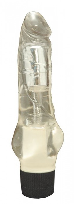 Прозрачный гелевый водонепроницаемый вибратор H2O TROJAN WATERPROOF VIBRATOR - 17 см. - Seven Creations