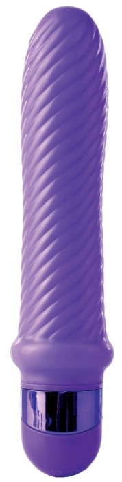 Фиолетовый ребристый вибромассажер Grape Swirl Vibe - 15,8 см. - Pipedream