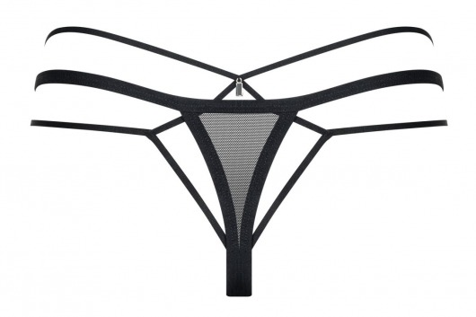 Эффектные трусики-стринги со стреп-лентами - Obsessive купить с доставкой