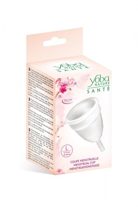 Белая менструальная чаша Yoba Nature Coupe - размер L - Yoba - купить с доставкой в Новосибирске