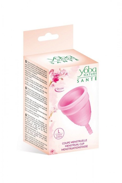 Розовая менструальная чаша Yoba Nature Coupe - размер L - Yoba - купить с доставкой в Новосибирске