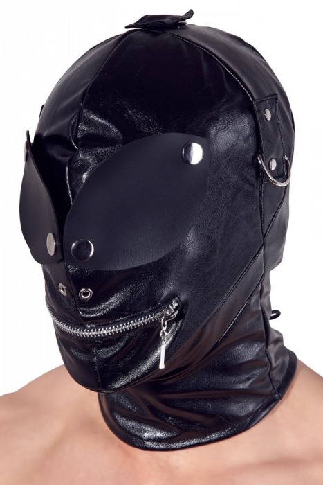 Маска на голову с отверстиями для глаз и рта Imitation Leather Mask - Orion - купить с доставкой в Новосибирске