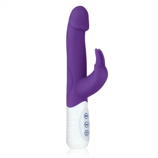 Фиолетовый вибратор с крупной головкой JUMPING BULLETS - 21 см. - Erotic Fantasy