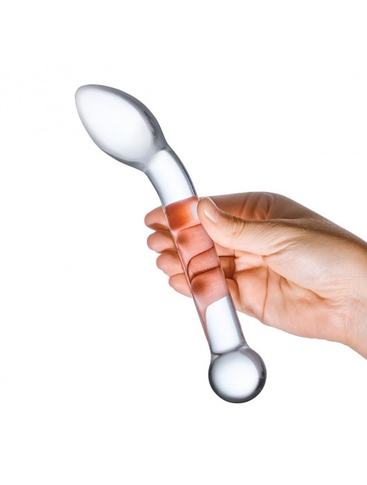 Прозрачный стеклянный фаллос для точки G Slimline G-Spot - 20 см. - Glas