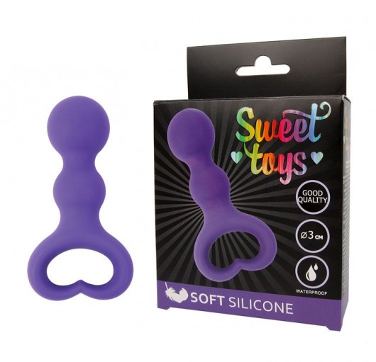Фиолетовая анальная втулка - 6,5 см. - Bior toys