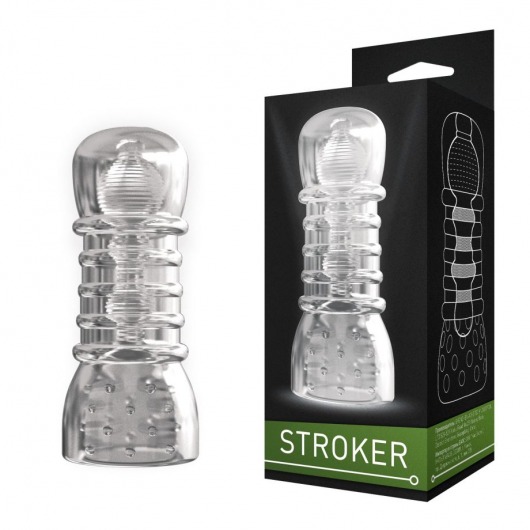 Прозрачный двусторонний мастурбатор STROKER №2 - Rubber Tech Ltd - в Новосибирске купить с доставкой